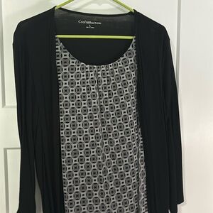 Croft and Barrow black tunic in large cardigan style